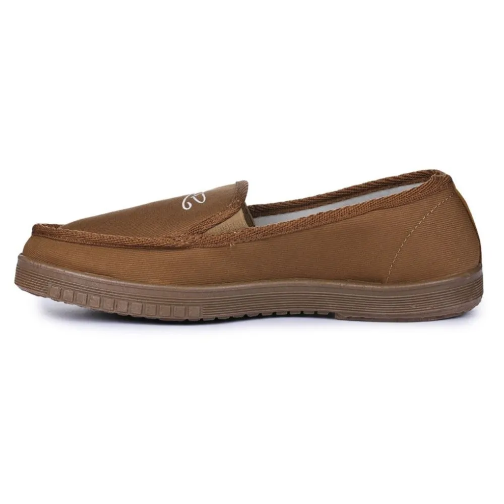 A-HA Beige Casual Non Lacing Shoes For Men WALKER-E By Liberty