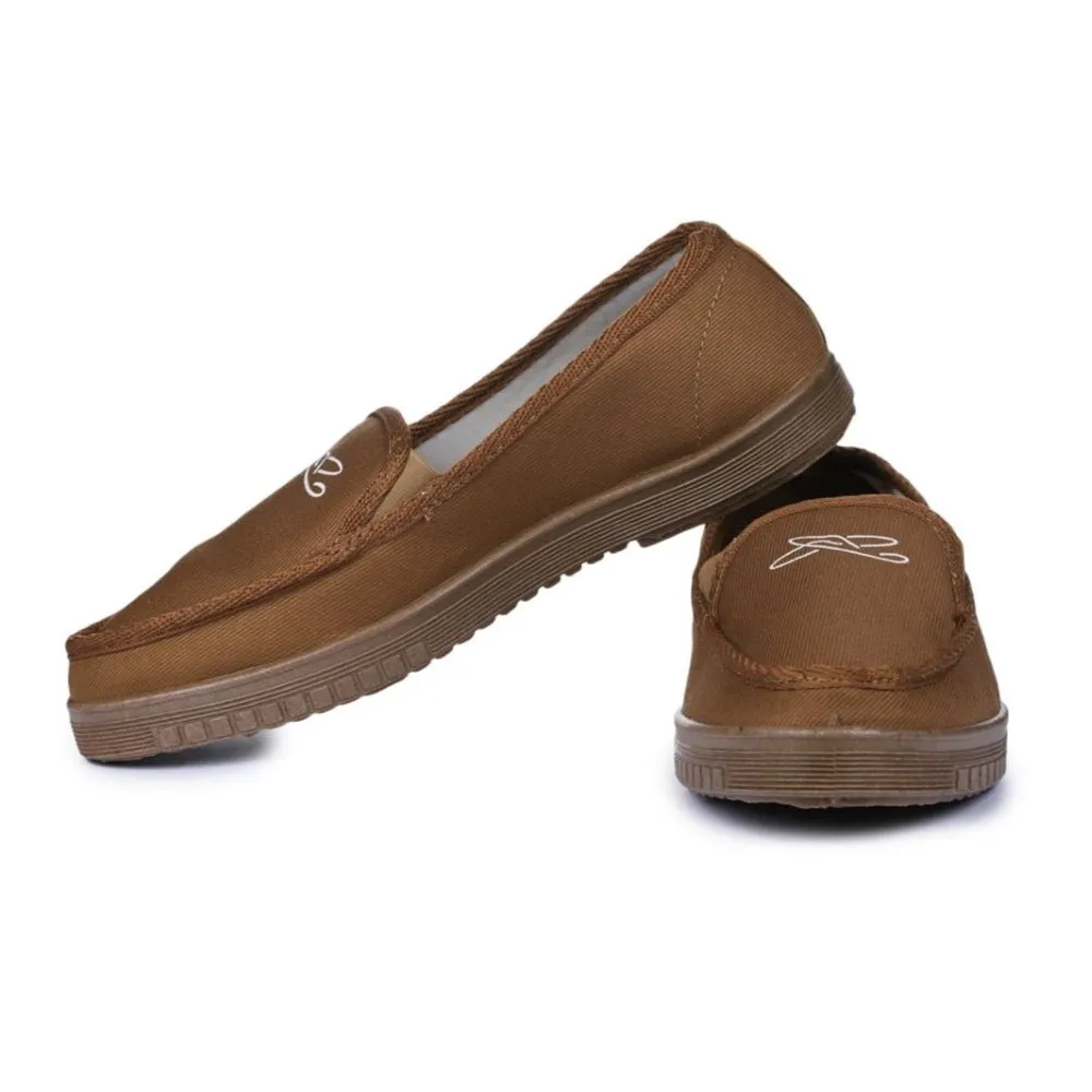 A-HA Beige Casual Non Lacing Shoes For Men WALKER-E By Liberty