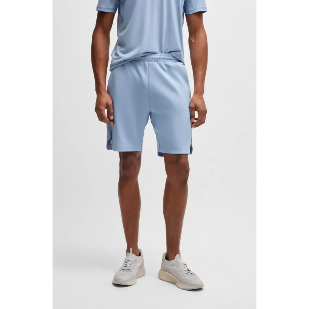 Active stretch shorts with decorative reflective details
