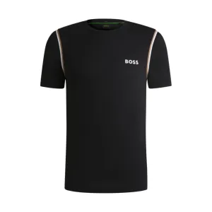 Active waffle-structure T-shirt with signature stripes