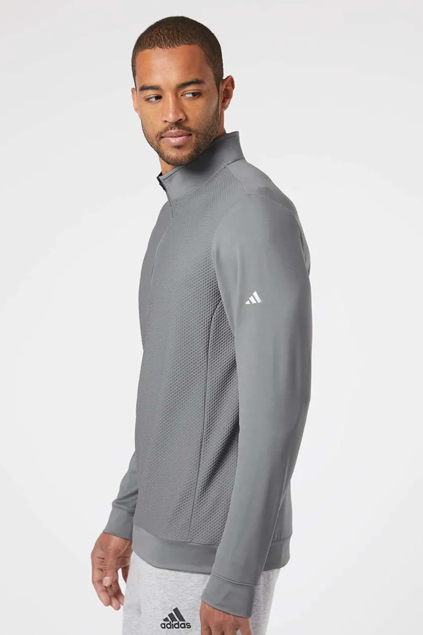 Adidas Mens Performance UPF 50  1/4 Zip Sweatshirt w/ Pocket - Grey