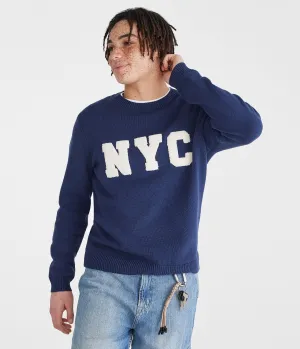 Aeropostale Nyc Graphic Crew Sweater