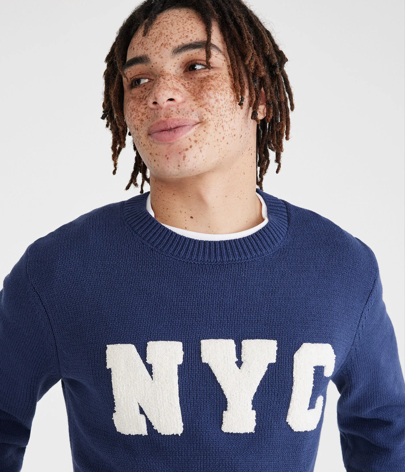 Aeropostale Nyc Graphic Crew Sweater