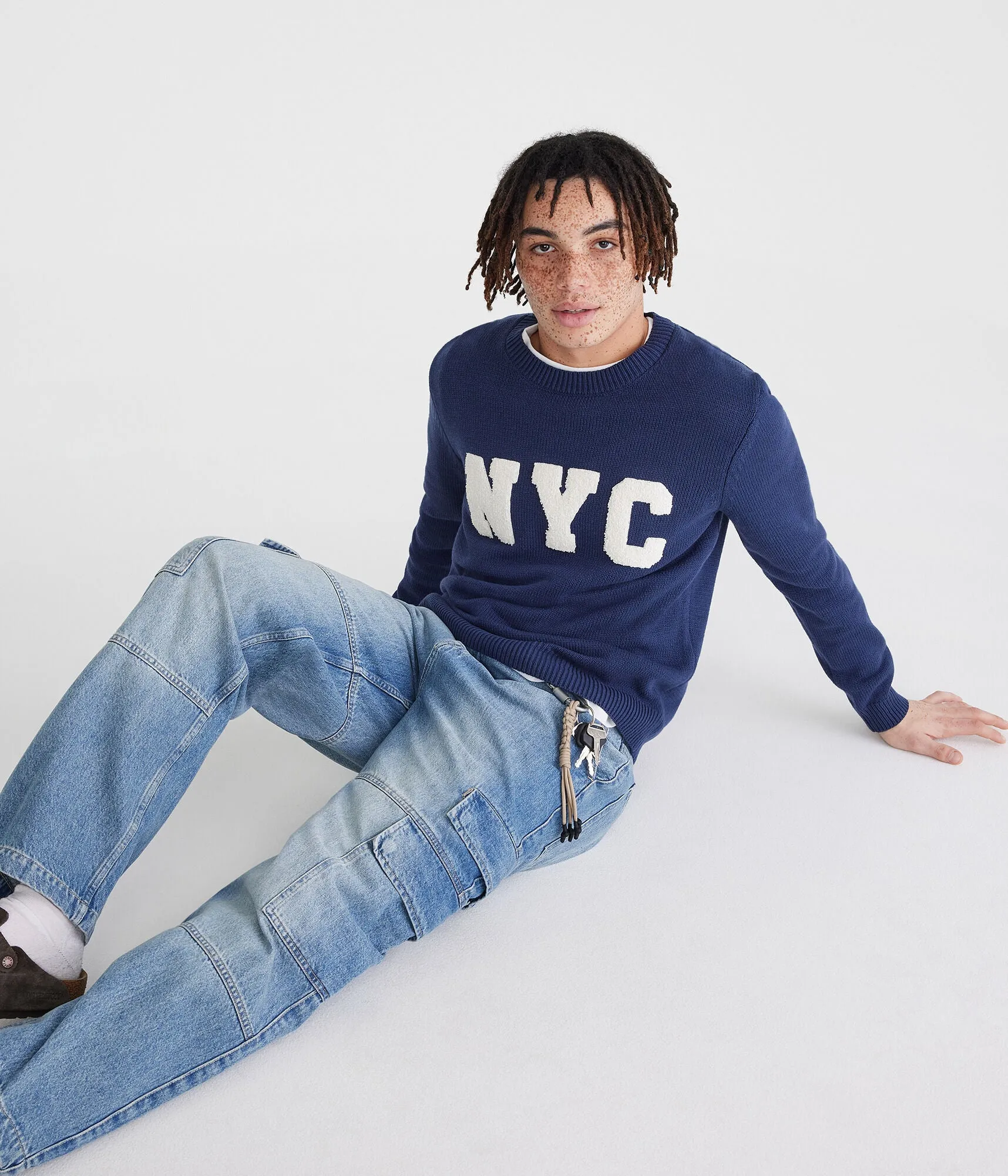 Aeropostale Nyc Graphic Crew Sweater