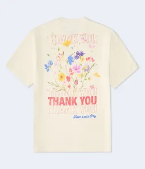 Aeropostale Thank You Floral Graphic Tee