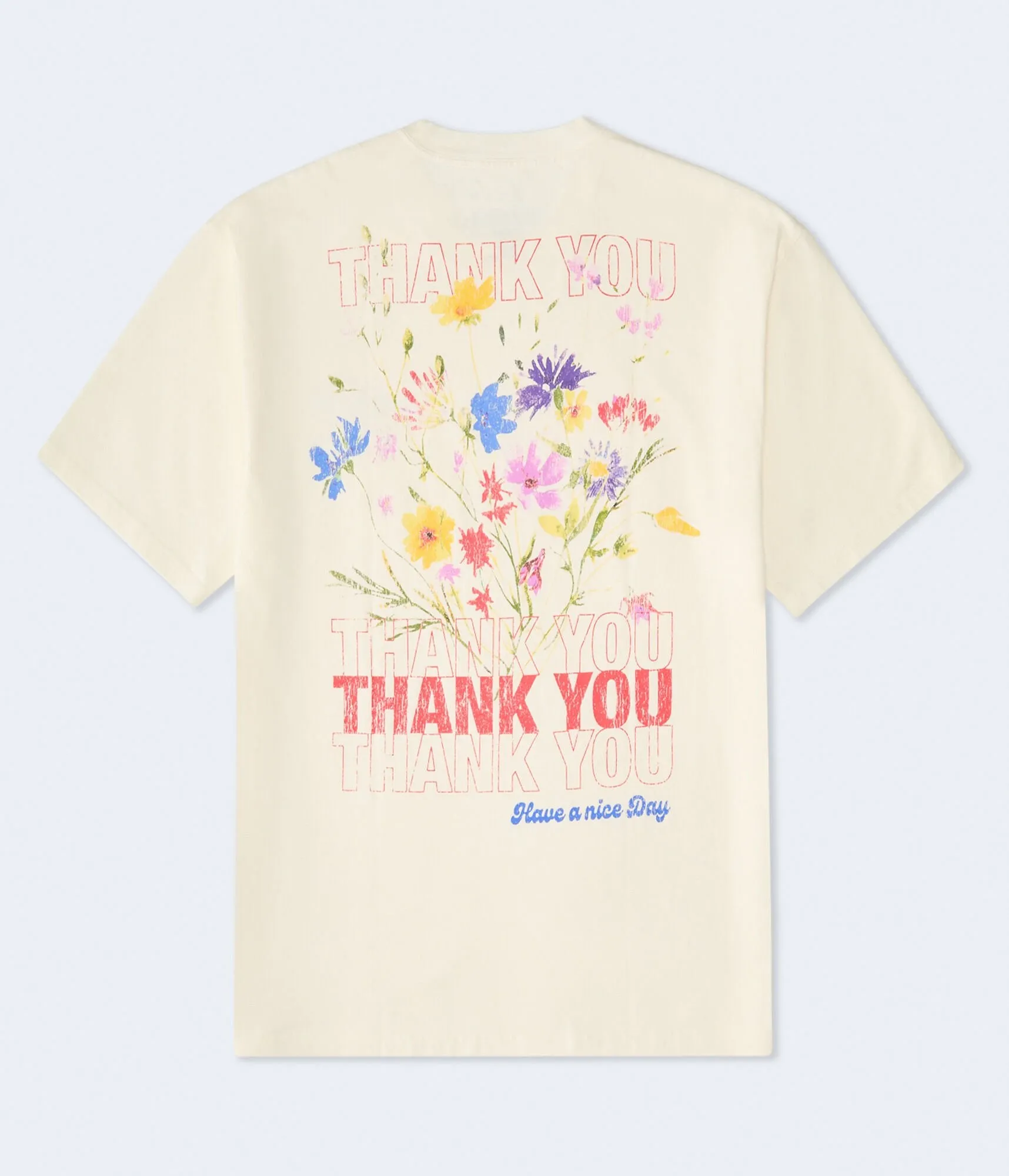 Aeropostale Thank You Floral Graphic Tee