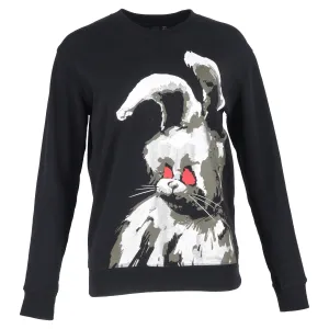 Alexander Mcqueen Evil Bunny Sweater in Black Cotton
