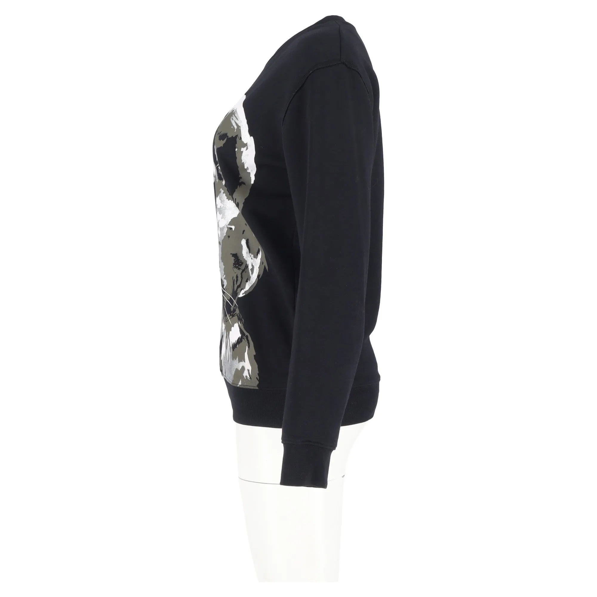 Alexander Mcqueen Evil Bunny Sweater in Black Cotton