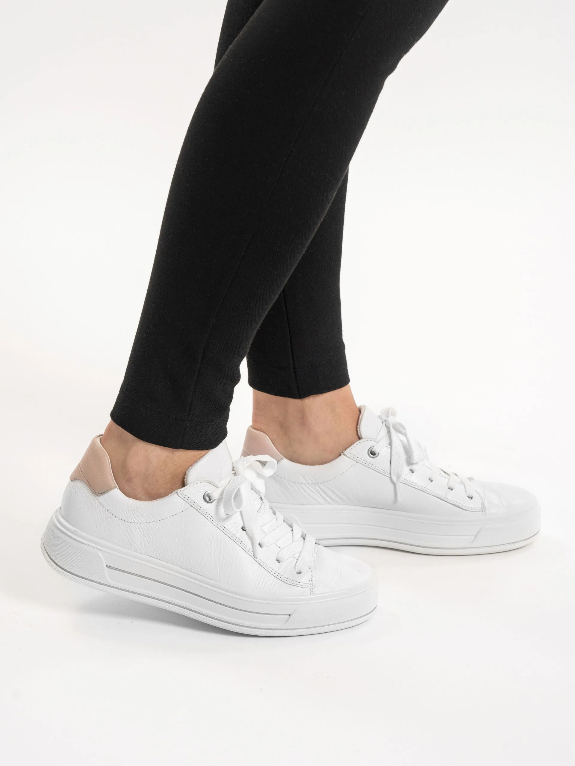 Ara Canberra Lace Up White Trainer