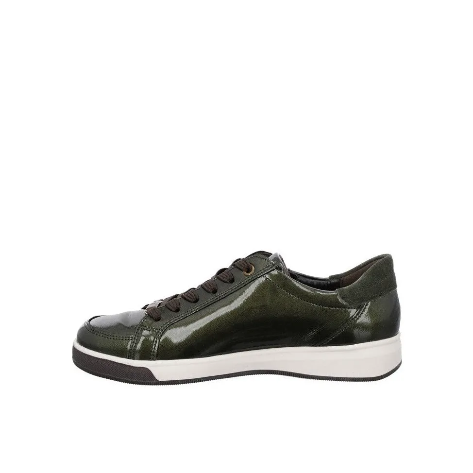 Ara Rom Patent Green Trainer