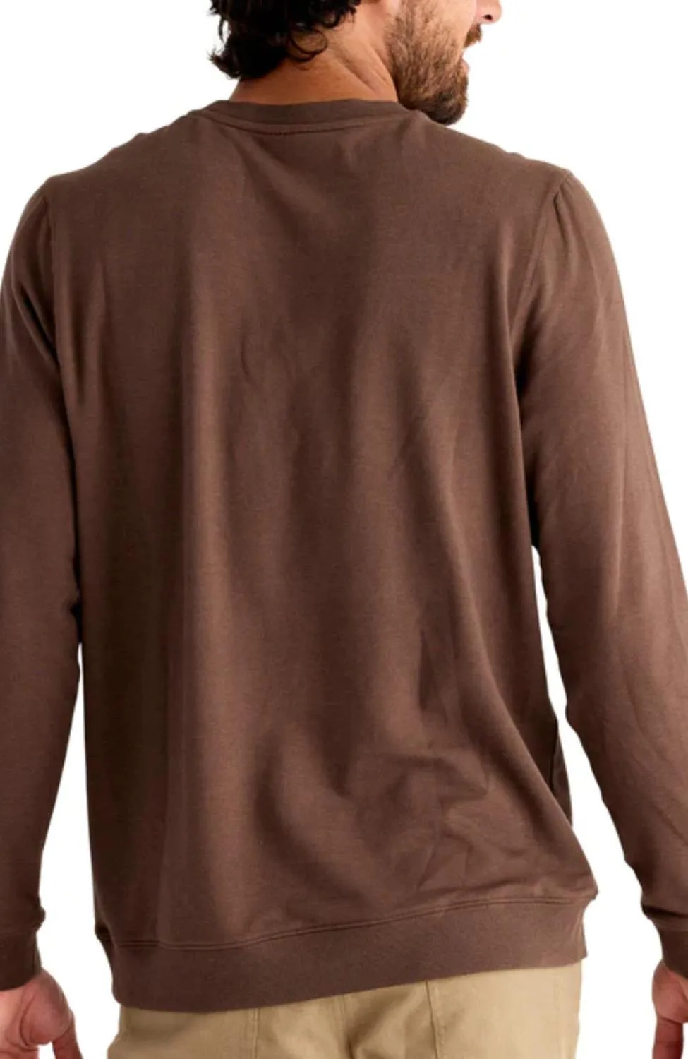 Bamboo Heritage Fleece Crew In Mustang