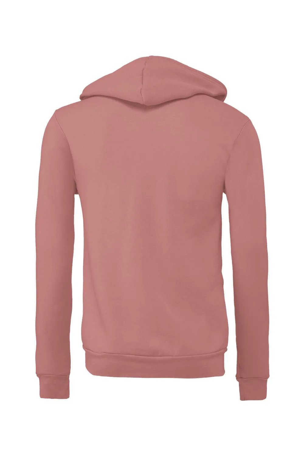 Bella   Canvas Mens Fleece Full Zip Hooded Sweatshirt Hoodie w/ Pockets - Mauve