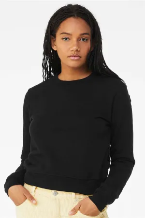 Bella   Canvas Womens Sponge Fleece Classic Crewneck Sweatshirt - Black