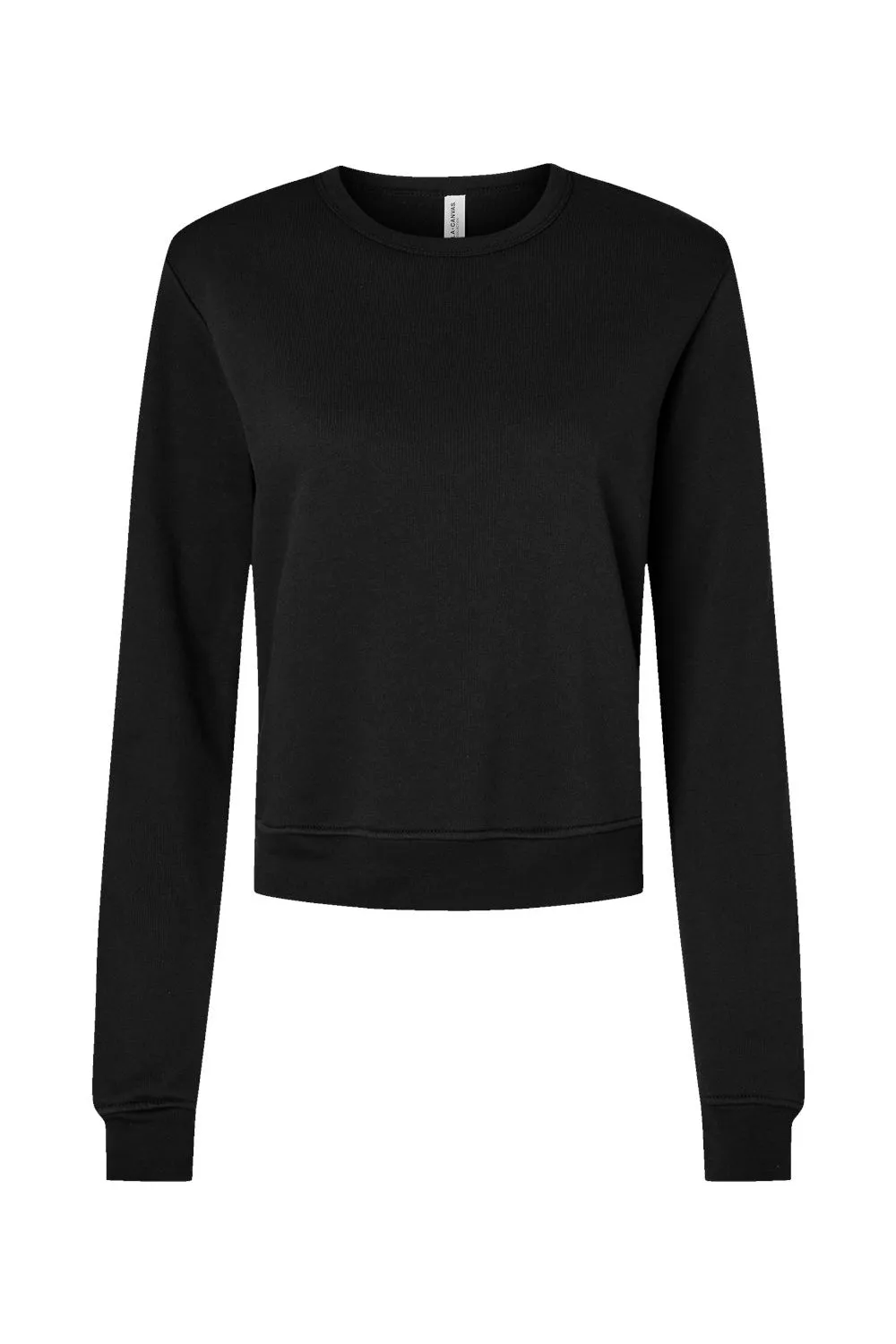Bella   Canvas Womens Sponge Fleece Classic Crewneck Sweatshirt - Black