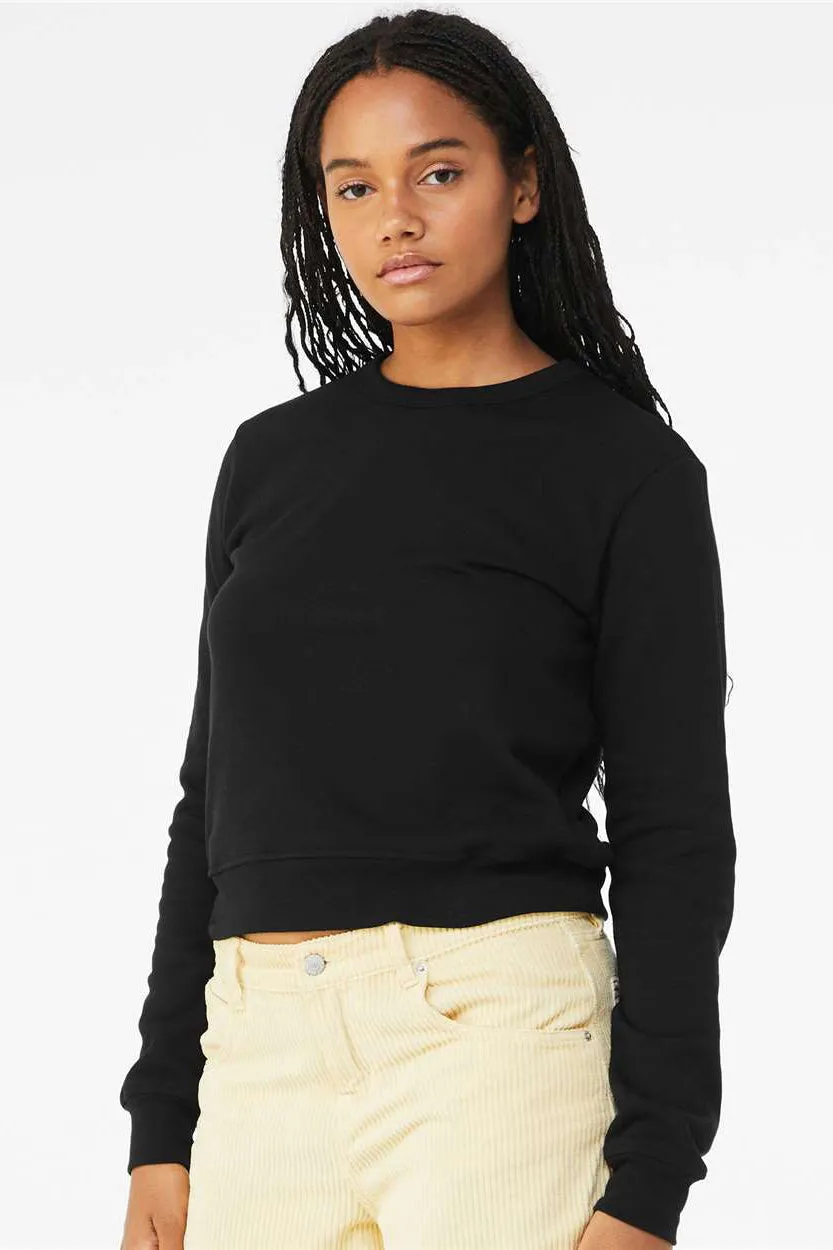 Bella   Canvas Womens Sponge Fleece Classic Crewneck Sweatshirt - Black