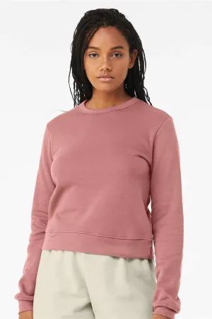 Bella   Canvas Womens Sponge Fleece Classic Crewneck Sweatshirt - Mauve