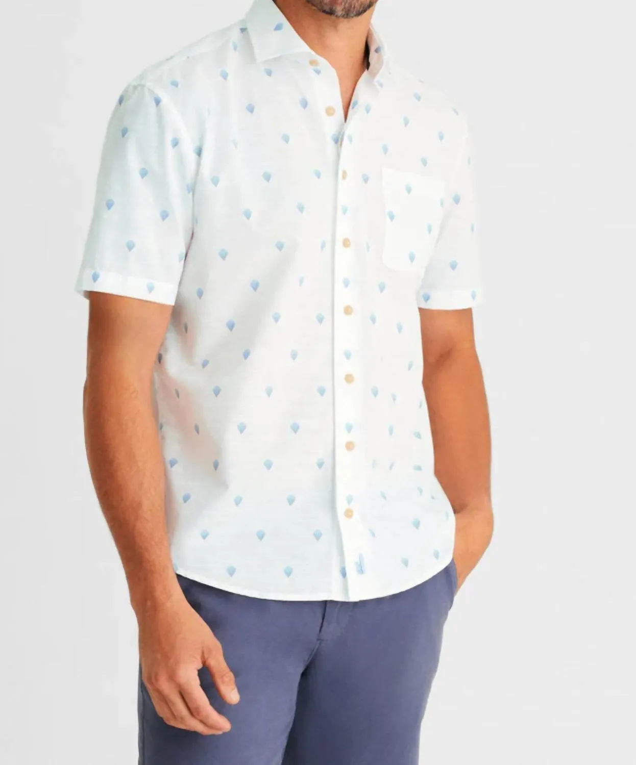 Bonnie Hangin' Out Button Up Shirt In White