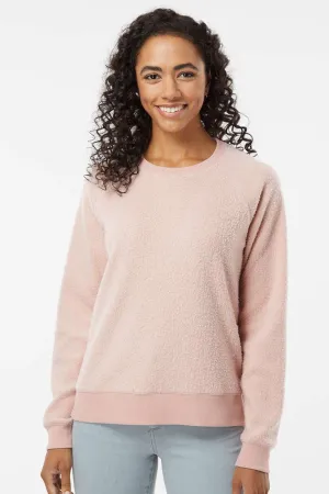 Boxercraft Womens Fleece Out Crewneck Sweatshirt - Blush Pink - Closeout