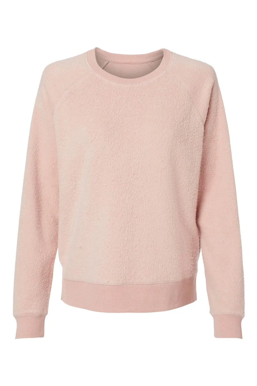 Boxercraft Womens Fleece Out Crewneck Sweatshirt - Blush Pink - Closeout