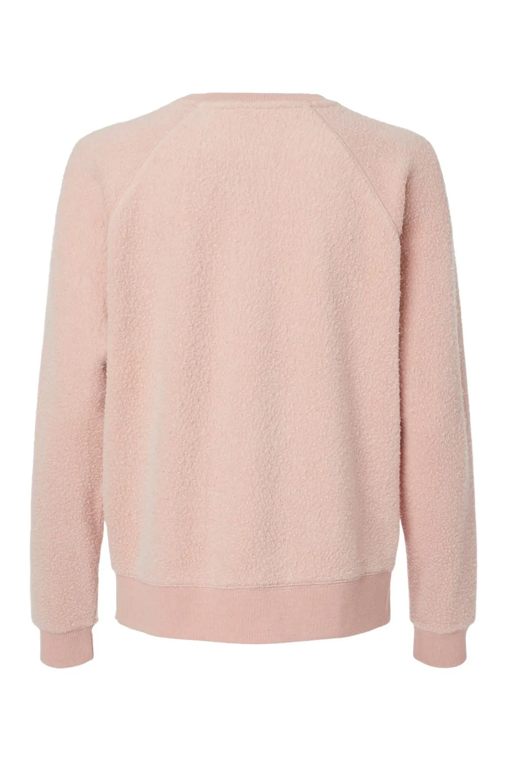 Boxercraft Womens Fleece Out Crewneck Sweatshirt - Blush Pink - Closeout