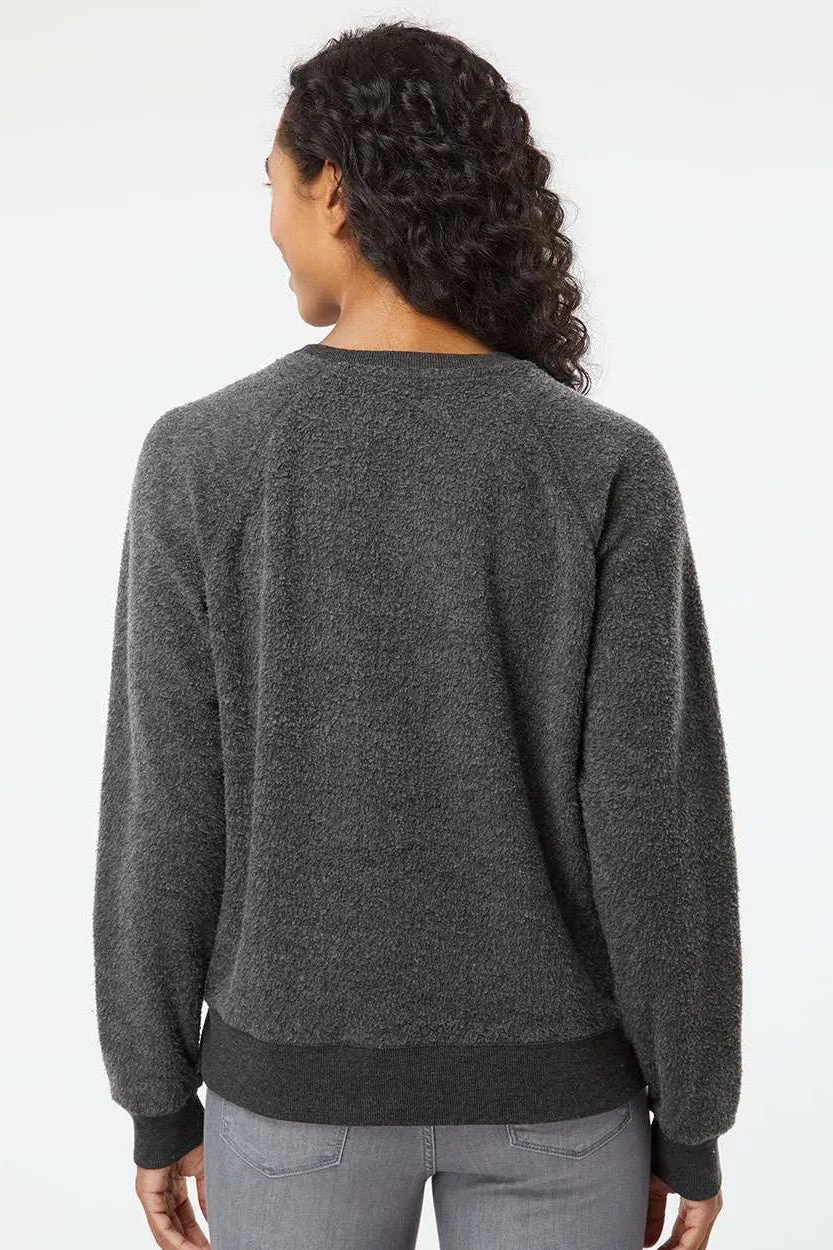 Boxercraft Womens Fleece Out Crewneck Sweatshirt - Charcoal Grey - Closeout