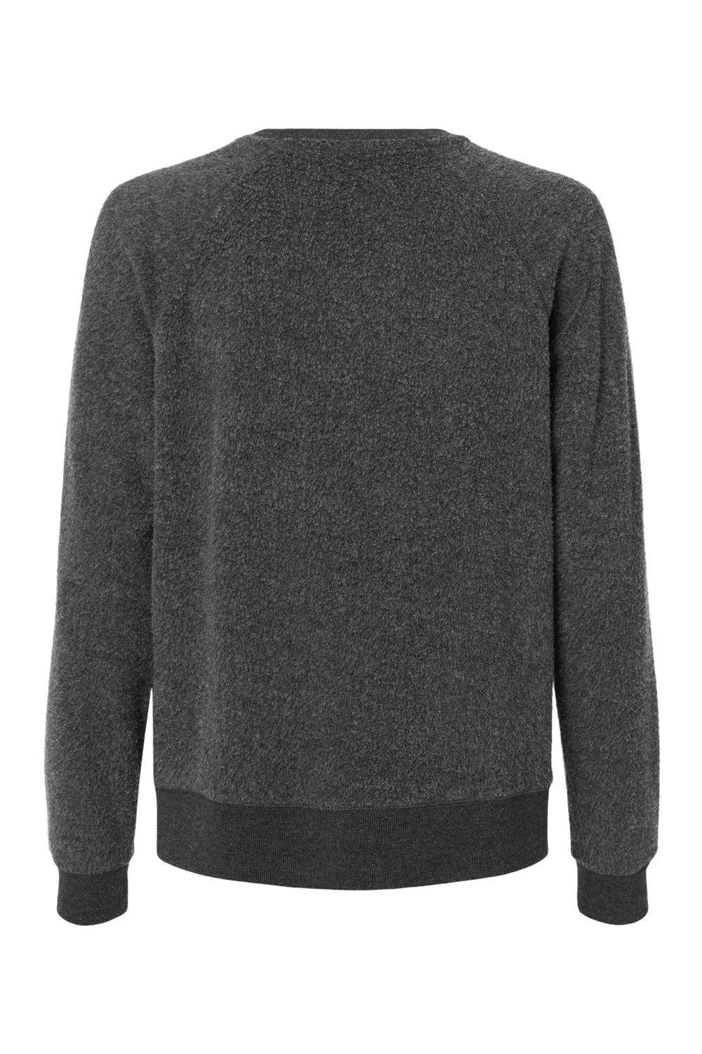 Boxercraft Womens Fleece Out Crewneck Sweatshirt - Charcoal Grey - Closeout