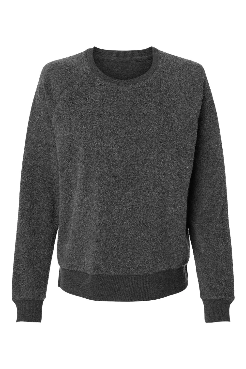 Boxercraft Womens Fleece Out Crewneck Sweatshirt - Charcoal Grey - Closeout