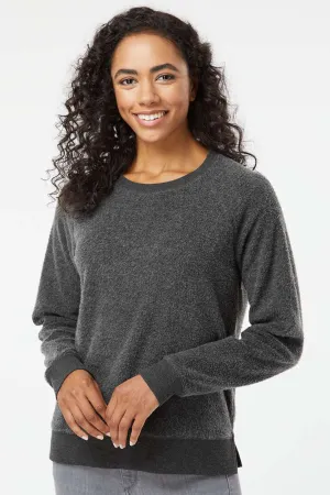 Boxercraft Womens Fleece Out Crewneck Sweatshirt - Charcoal Grey - Closeout