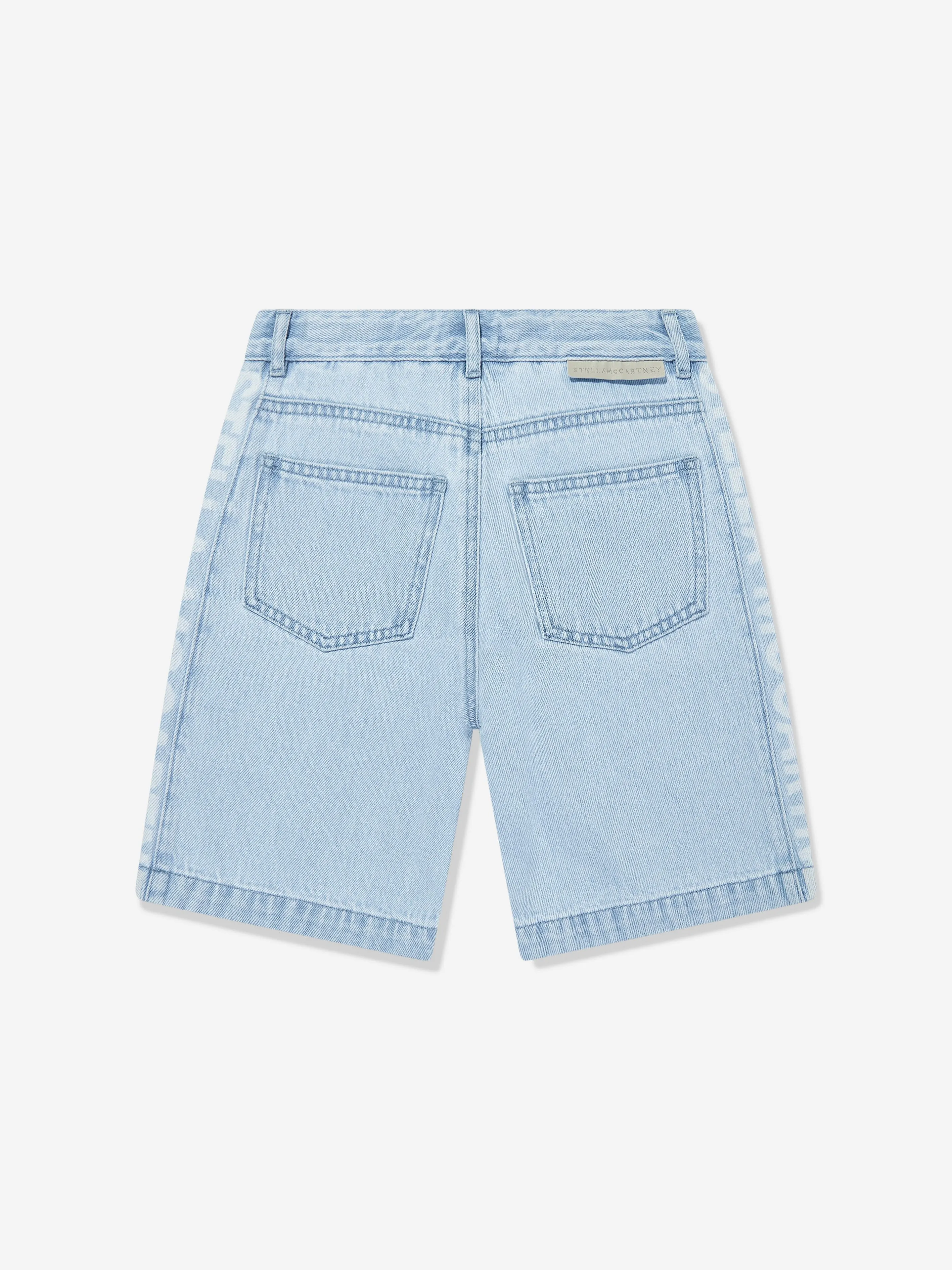 Boys Logo Denim Shorts in Blue