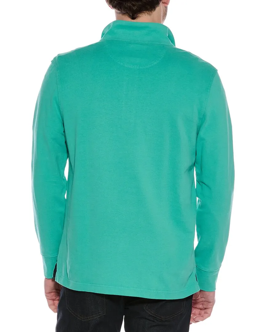 Brooks Brothers Sueded Jersey Open Hem 1/2-Zip Pullover