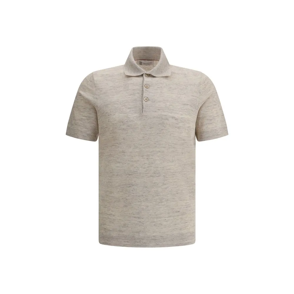 Brunello Cucinelli Linen Polo Men's Shirt