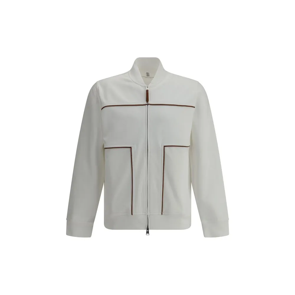 Brunello Cucinelli Sweatshirt with contrast Men's details