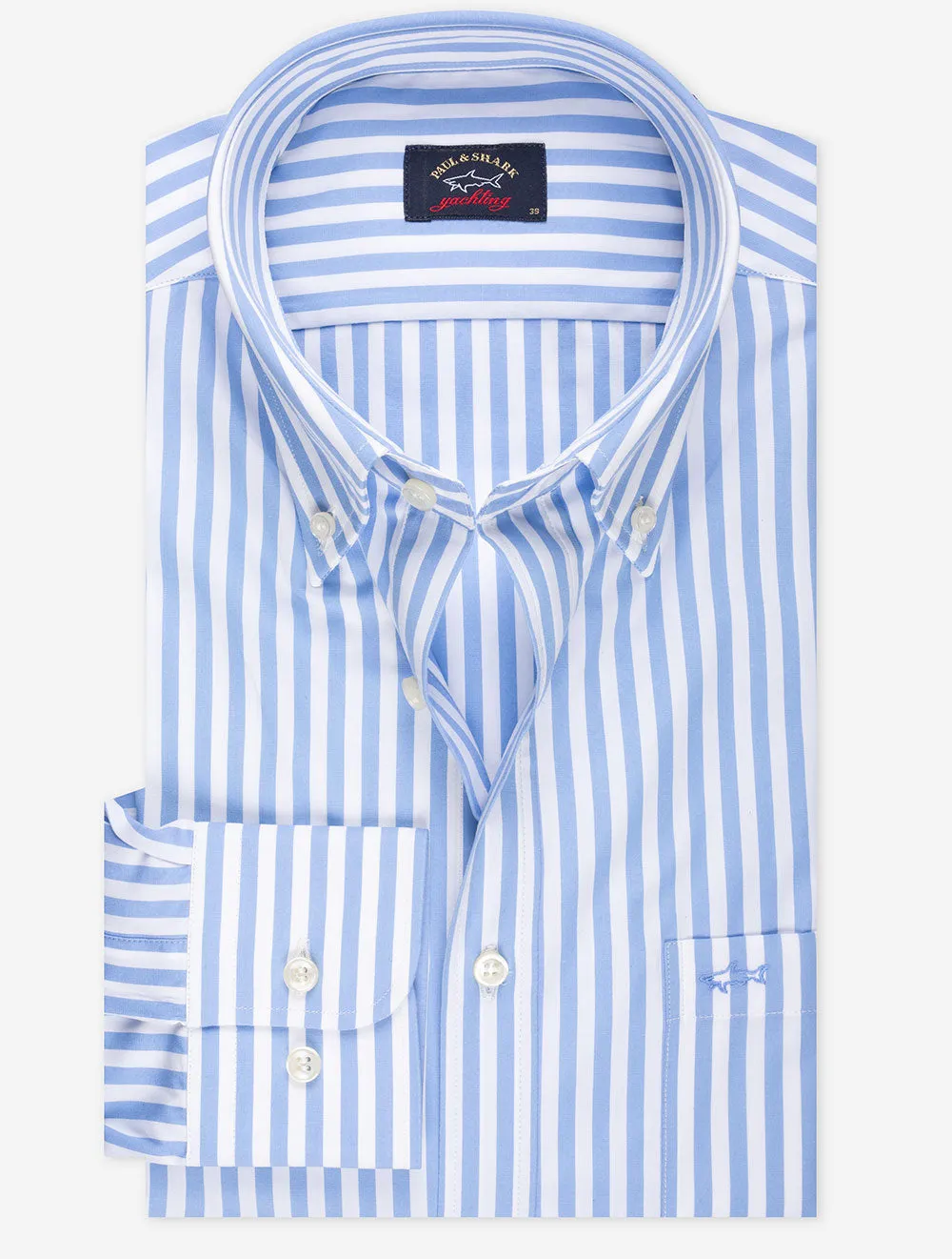Buttondown Stripe Shirt Blue