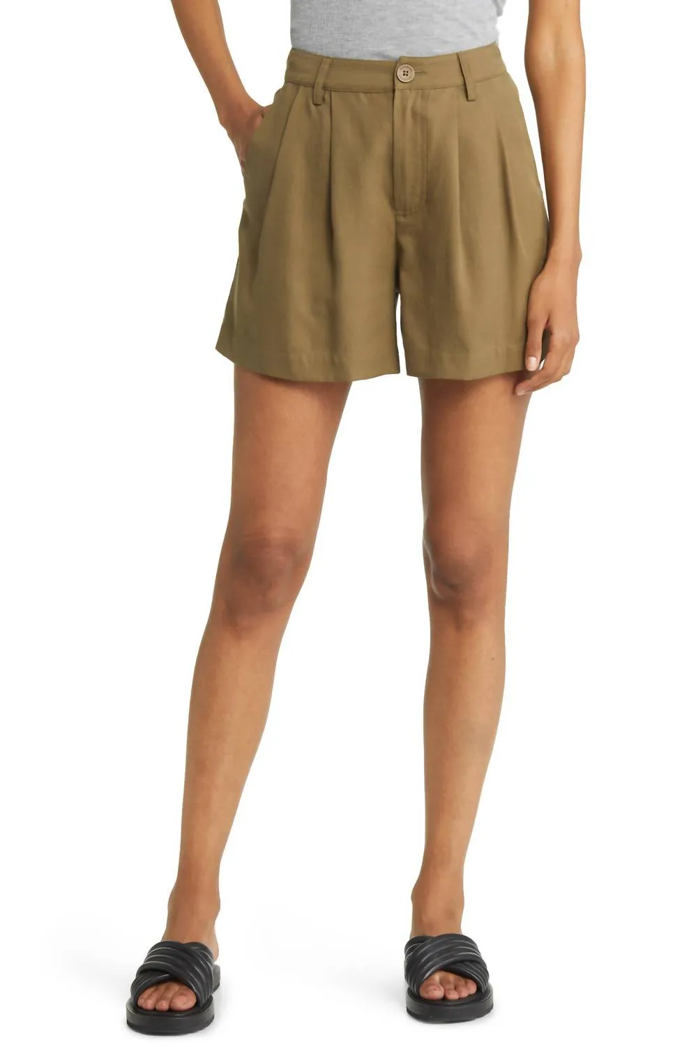 Canvas Shorts In Verde
