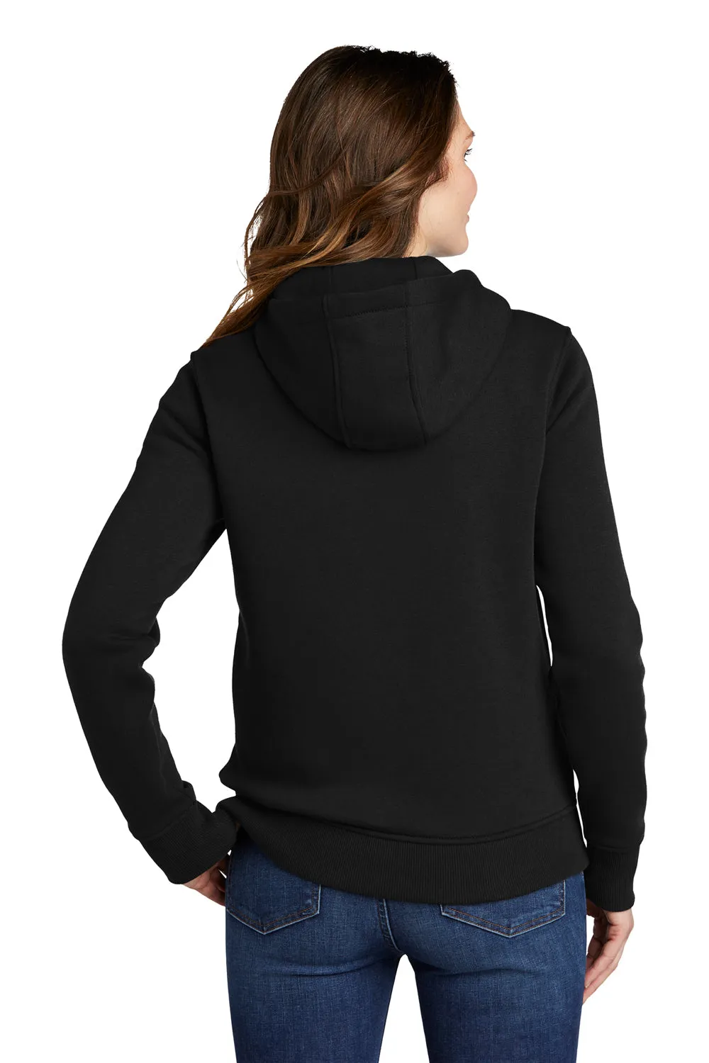 Carhartt Womens Clarksburg Full Zip Hooded Sweatshirt Hoodie w/ Pockets - Black