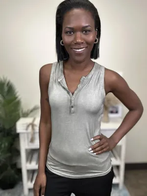 Central Station Women's Button Down Tank Top * Final Sale*
