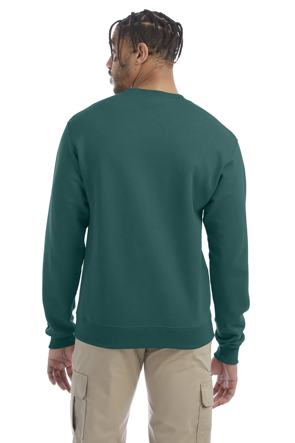 Champion Mens Double Dry Eco Moisture Wicking Fleece Crewneck Sweatshirt - Emerald Green