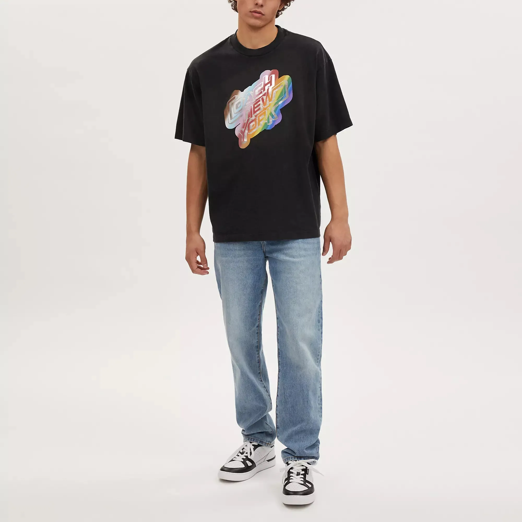 Coach Outlet Rainbow New York T Shirt In Organic Cotton