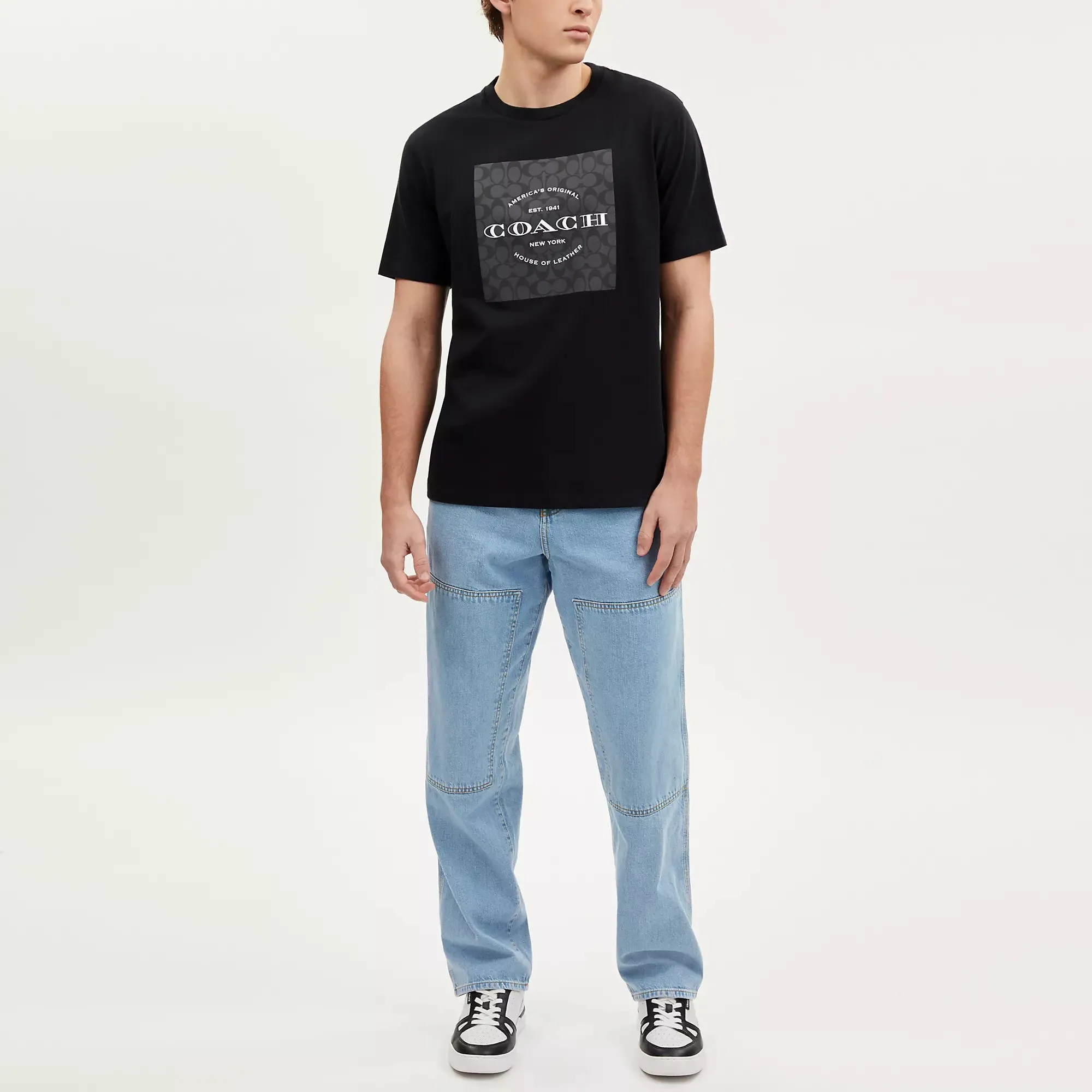 Coach Outlet Signature Square T Shirt In Organic Cotton