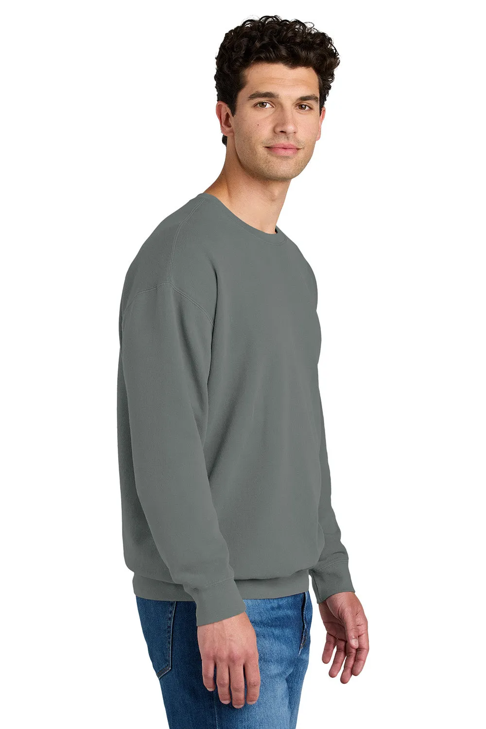 Comfort Colors Mens Garment Dyed Fleece Crewneck Sweatshirt - Grey