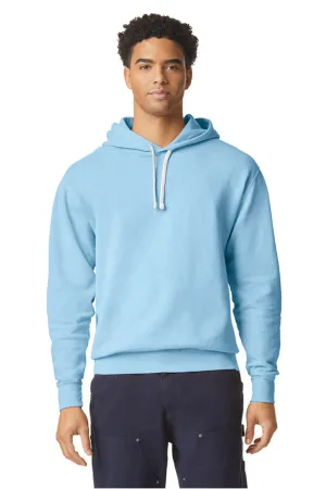 Comfort Colors Mens Garment Dyed Fleece Hooded Sweatshirt Hoodie - Hydrangea Blue