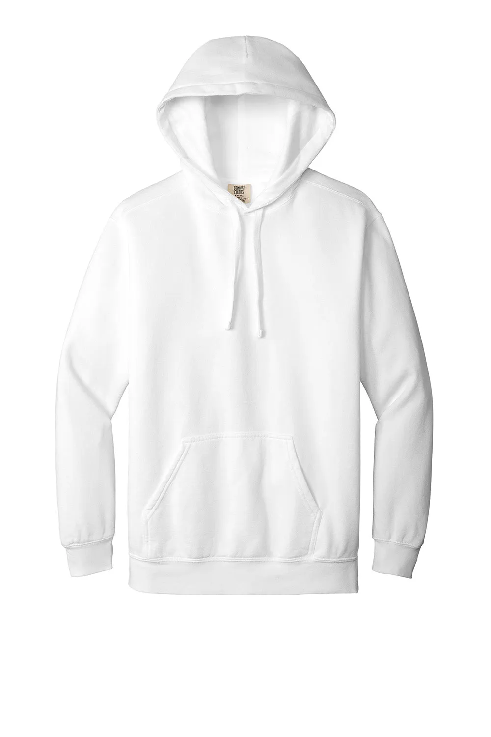 Comfort Colors Mens Hooded Sweatshirt Hoodie w/ Pouch Pocket - White