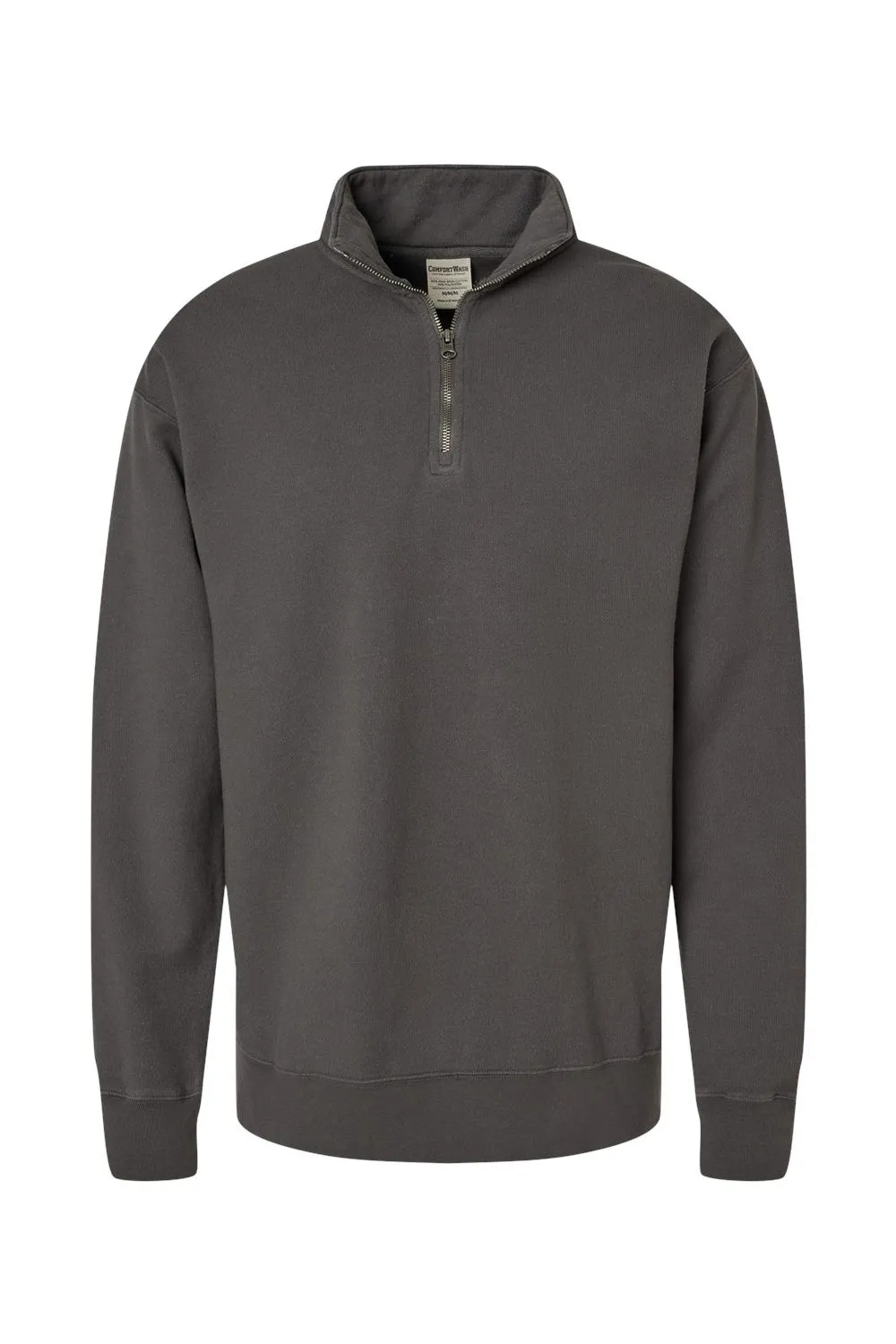 ComfortWash By Hanes Mens 1/4 Zip Sweatshirt - Railroad Grey