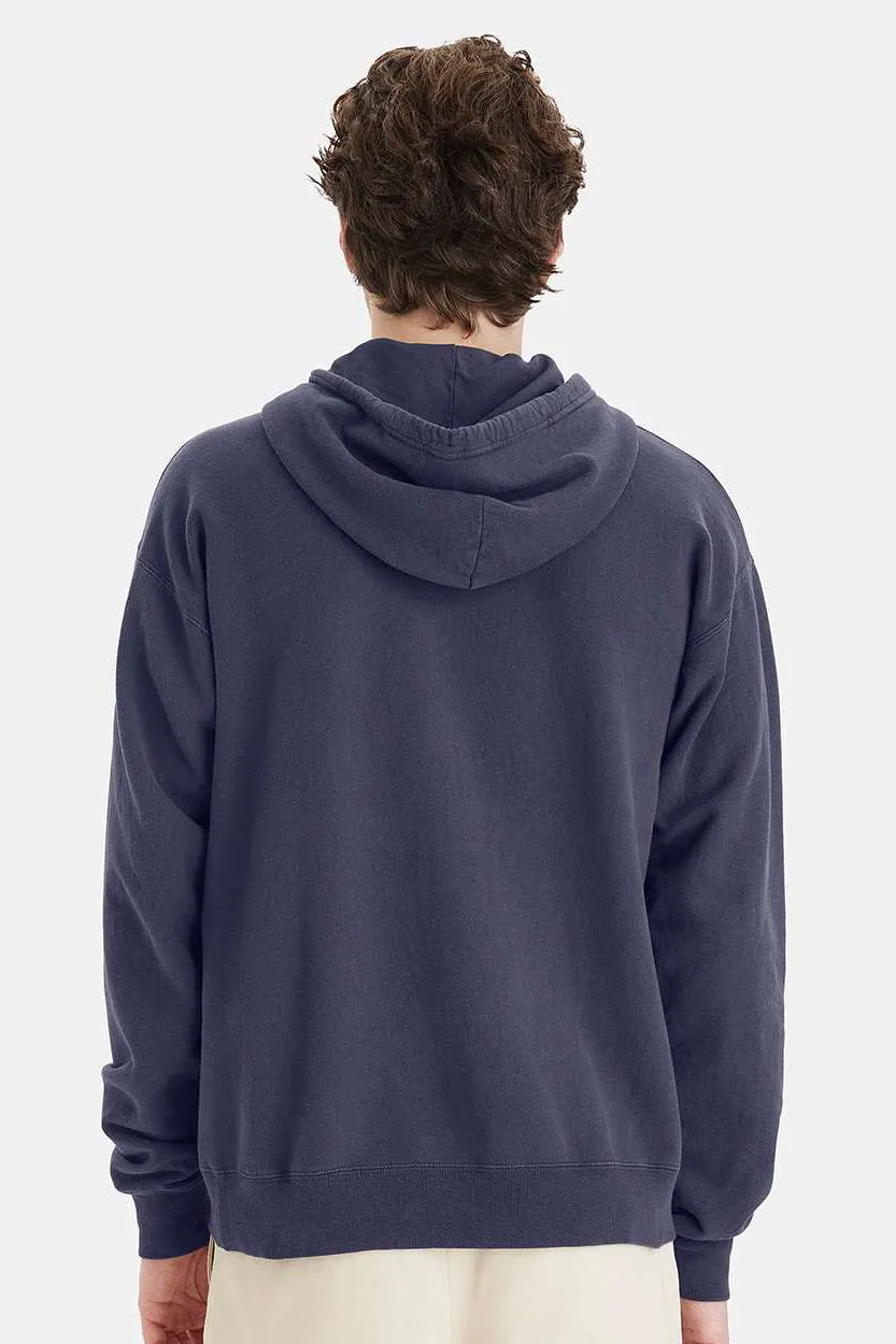 ComfortWash By Hanes Mens Hooded Sweatshirt Hoodie w/ Pouch Pocket - Anchor Slate Blue