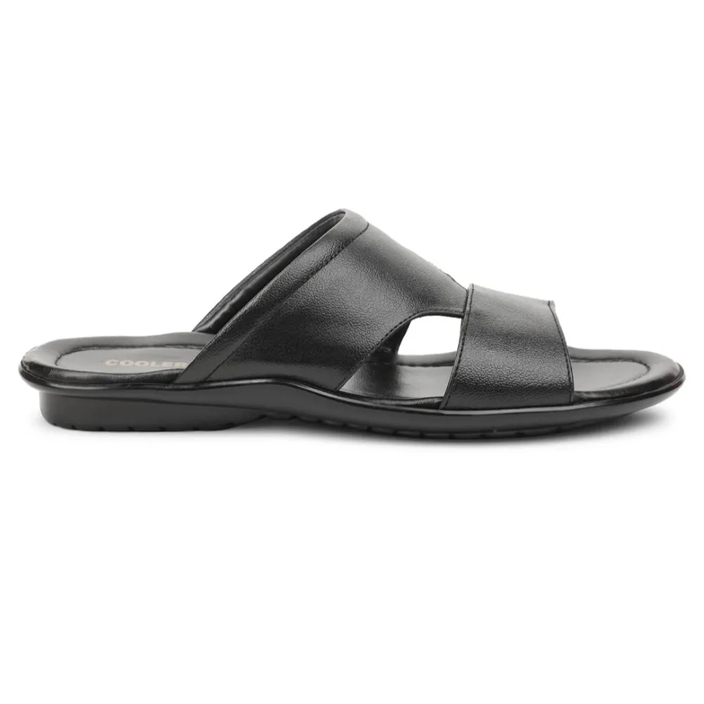 Coolers Black Casual Slipper For Men COOL99-704 By Liberty