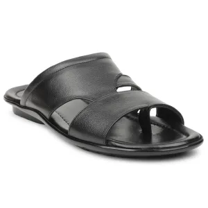 Coolers Black Casual Slipper For Men COOL99-704 By Liberty