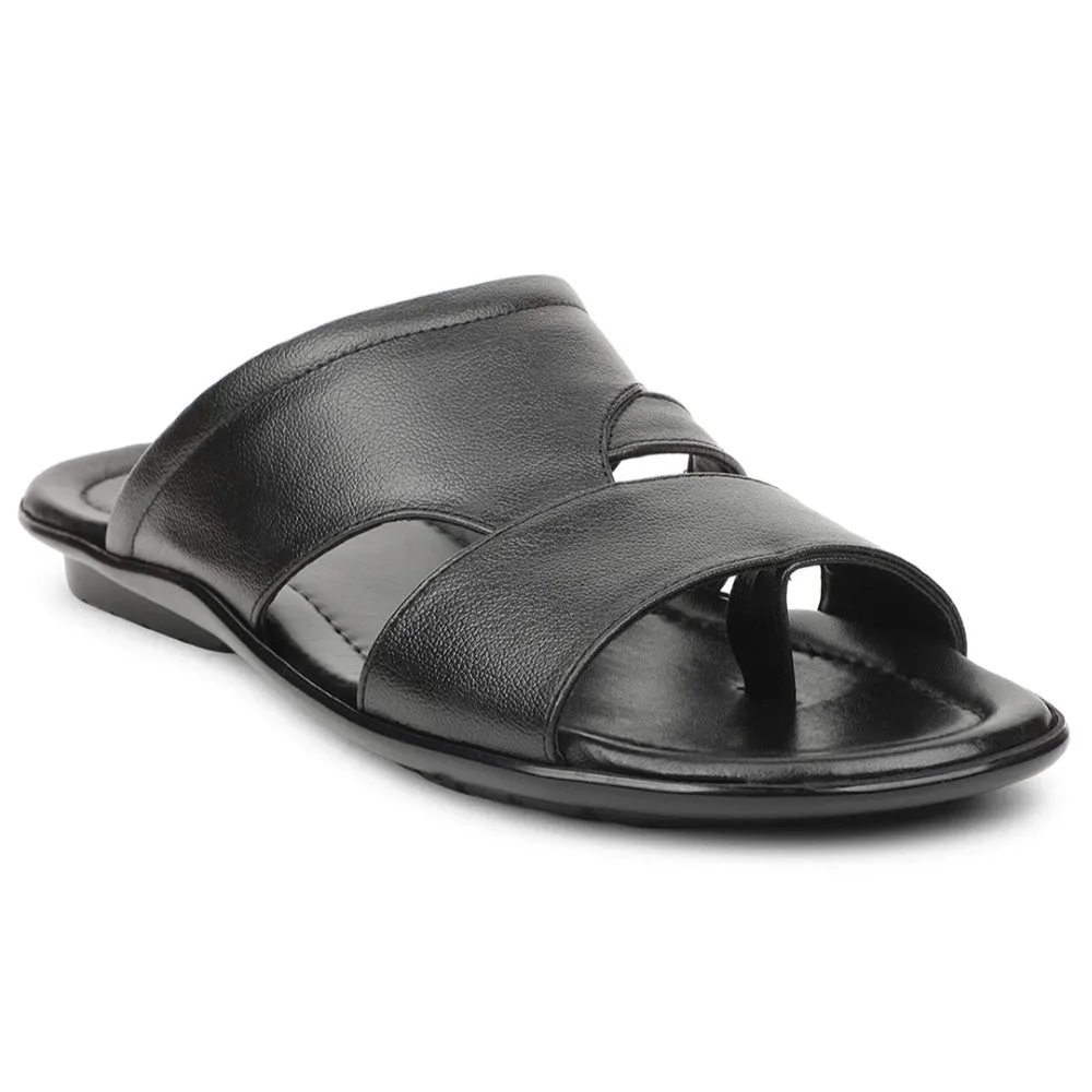 Coolers Black Casual Slipper For Men COOL99-704 By Liberty