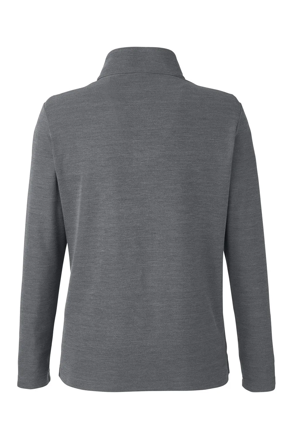 Core 365 Womens Fusion ChromaSoft Performance Moisture Wicking Pique 1/4 Zip Sweatshirt - Heather Carbon Grey