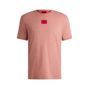 Cotton-jersey T-shirt with logo label