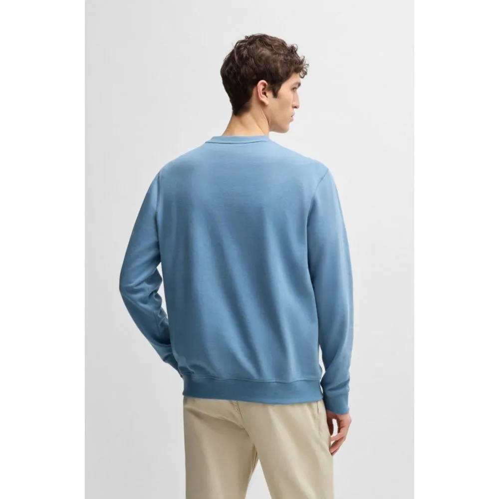 Cotton-terry regular-fit sweatshirt with logo patch